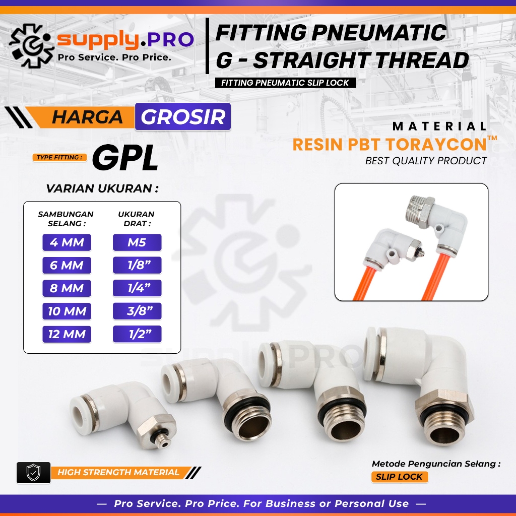 [Supply.PRO] Fitting pneumatic elbow GPL seal