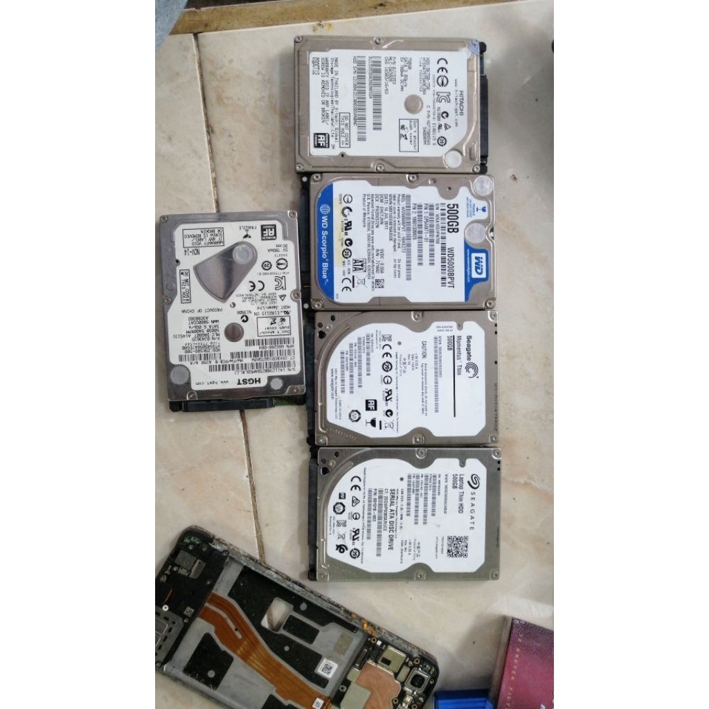 hardisk laptop 500gb second original