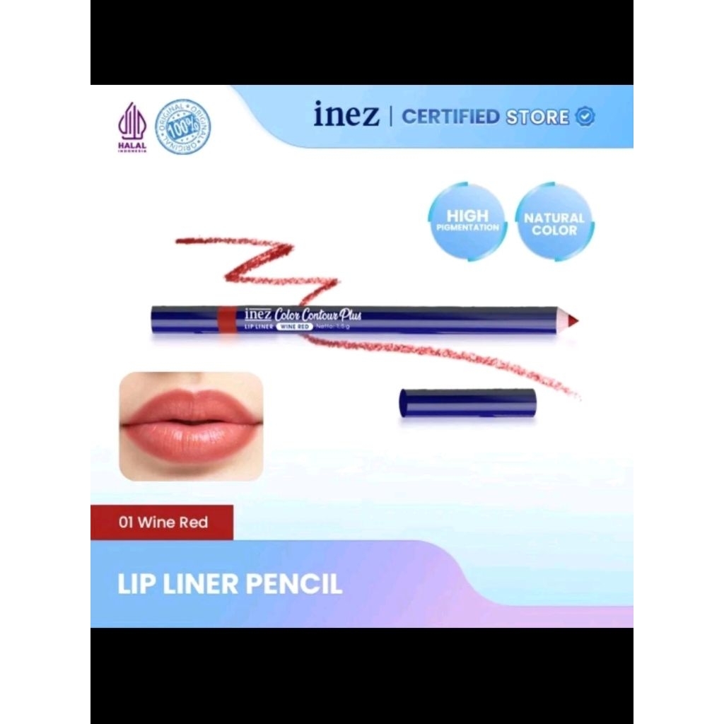 Inez lip liner wine red