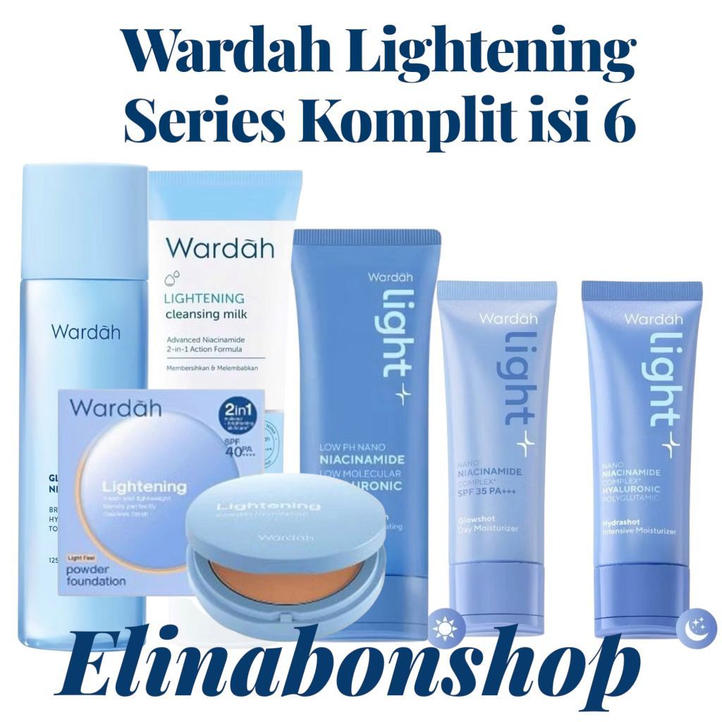 Wardah Light+ Series Komplit 6 macam