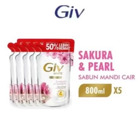Giv Sakura & Pearl 800mlx5Pcs