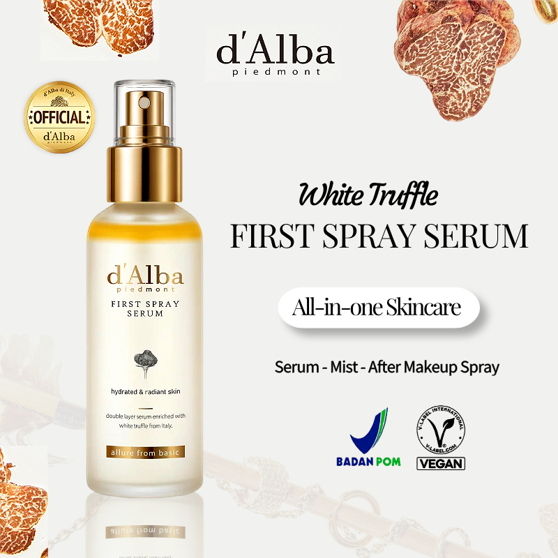 d'Alba White Truffle Putih Mengandung Vitamin E Serum Semprotan 100mL