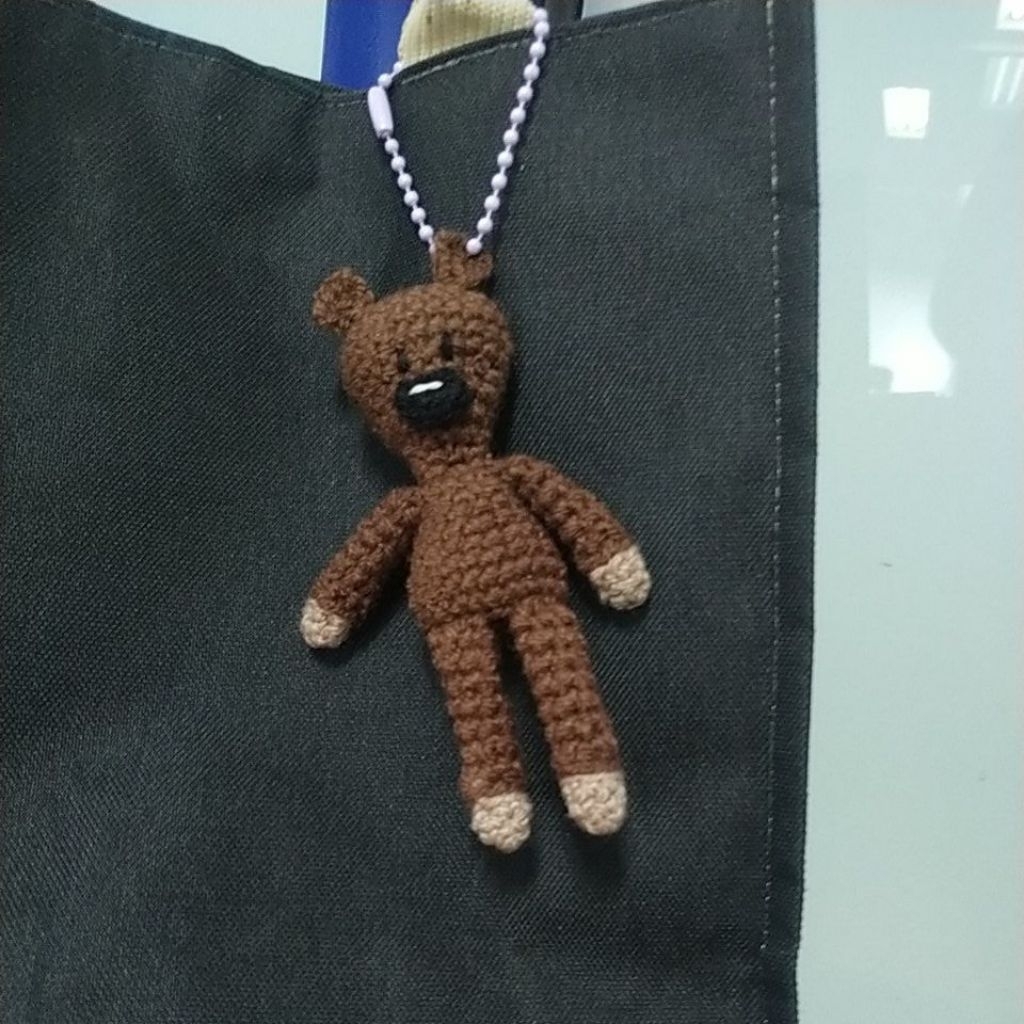 Boneka Rajut Teddy Mr Bean 10 cm