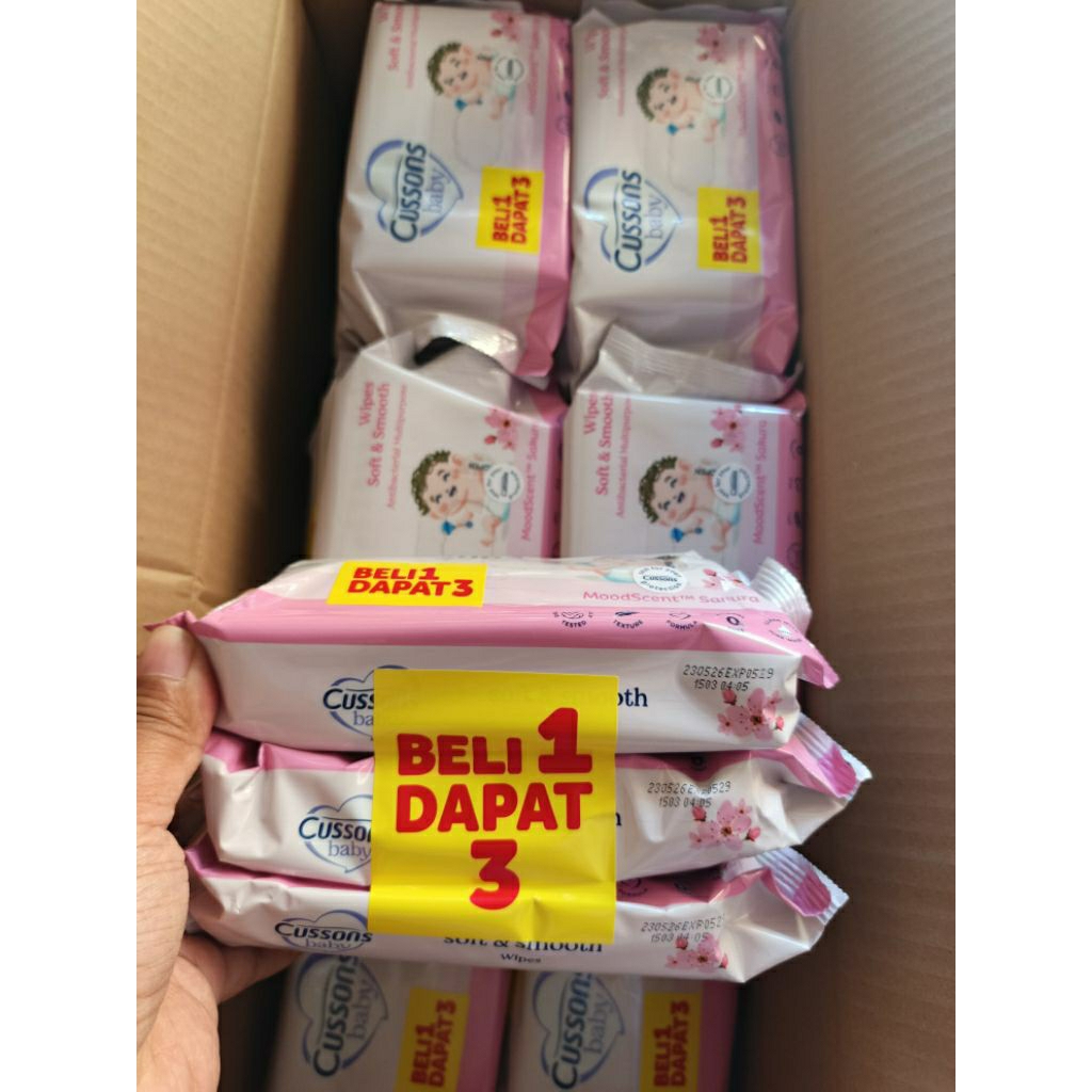 3pcs TISSU BASAH CUSSONS 45sheet