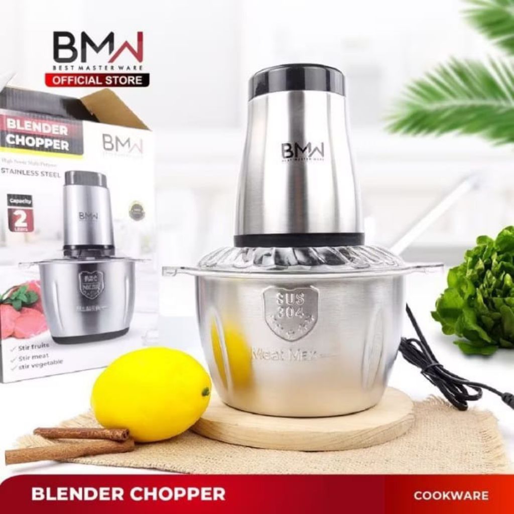 BLENDER CHOPPER BMW TOPI STAINLESS