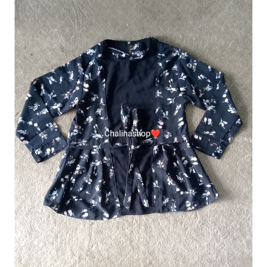 PL / PRELOVED BLOUSE MOTIF BUNGA