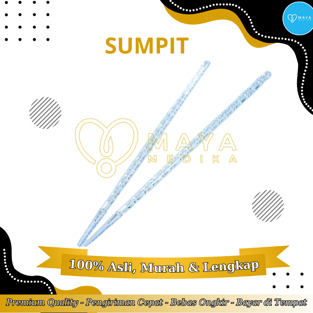 Suapi Sumpit Transparant - 1 Pack Isi 100 Pcs