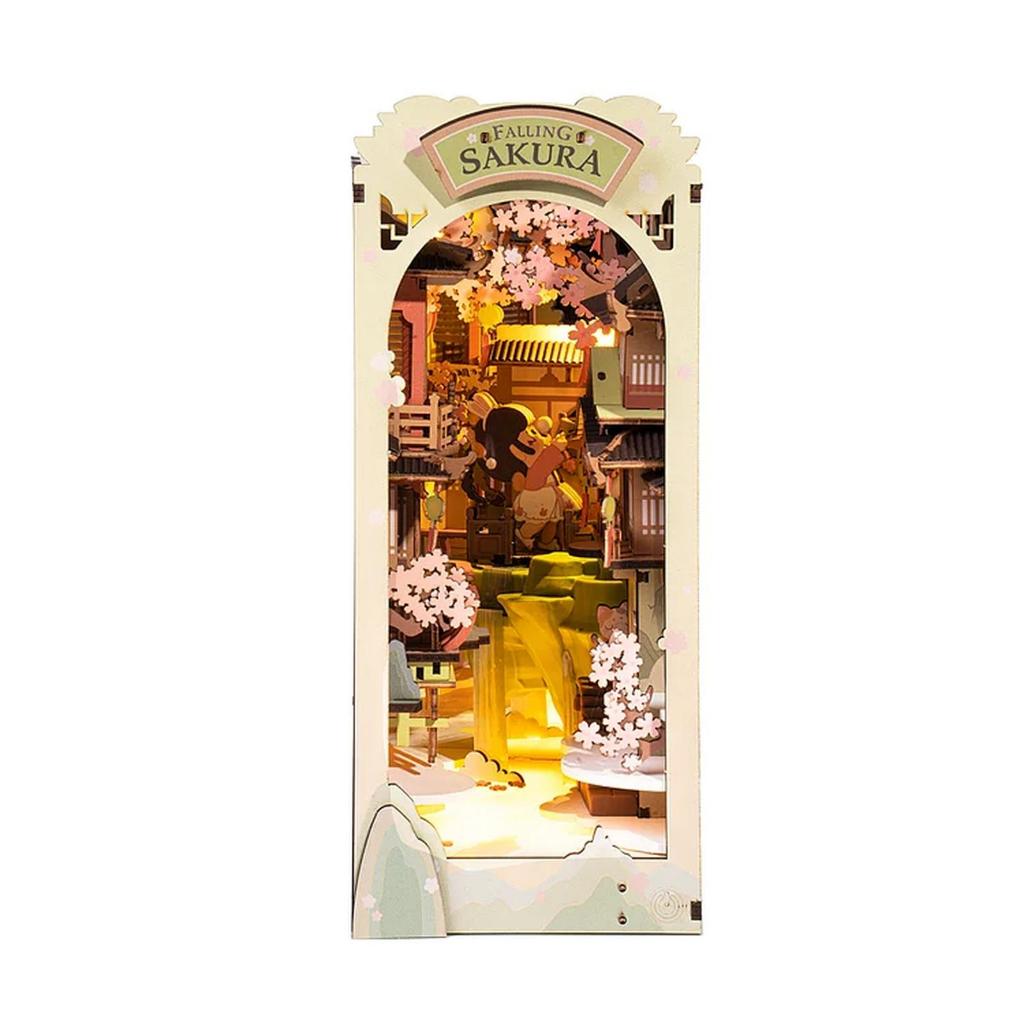 Robotime Rolife Book Nook Shelf Insert - Falling Sakura