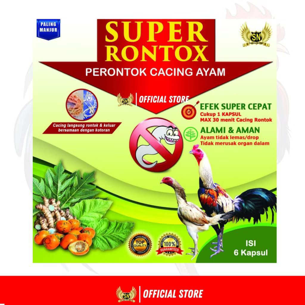 Super Rontox perontok cacing ayam ecer