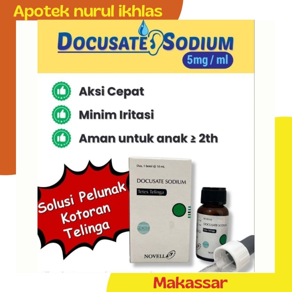 DOCUSATE SOUDIUM tetes telinga 10ml
