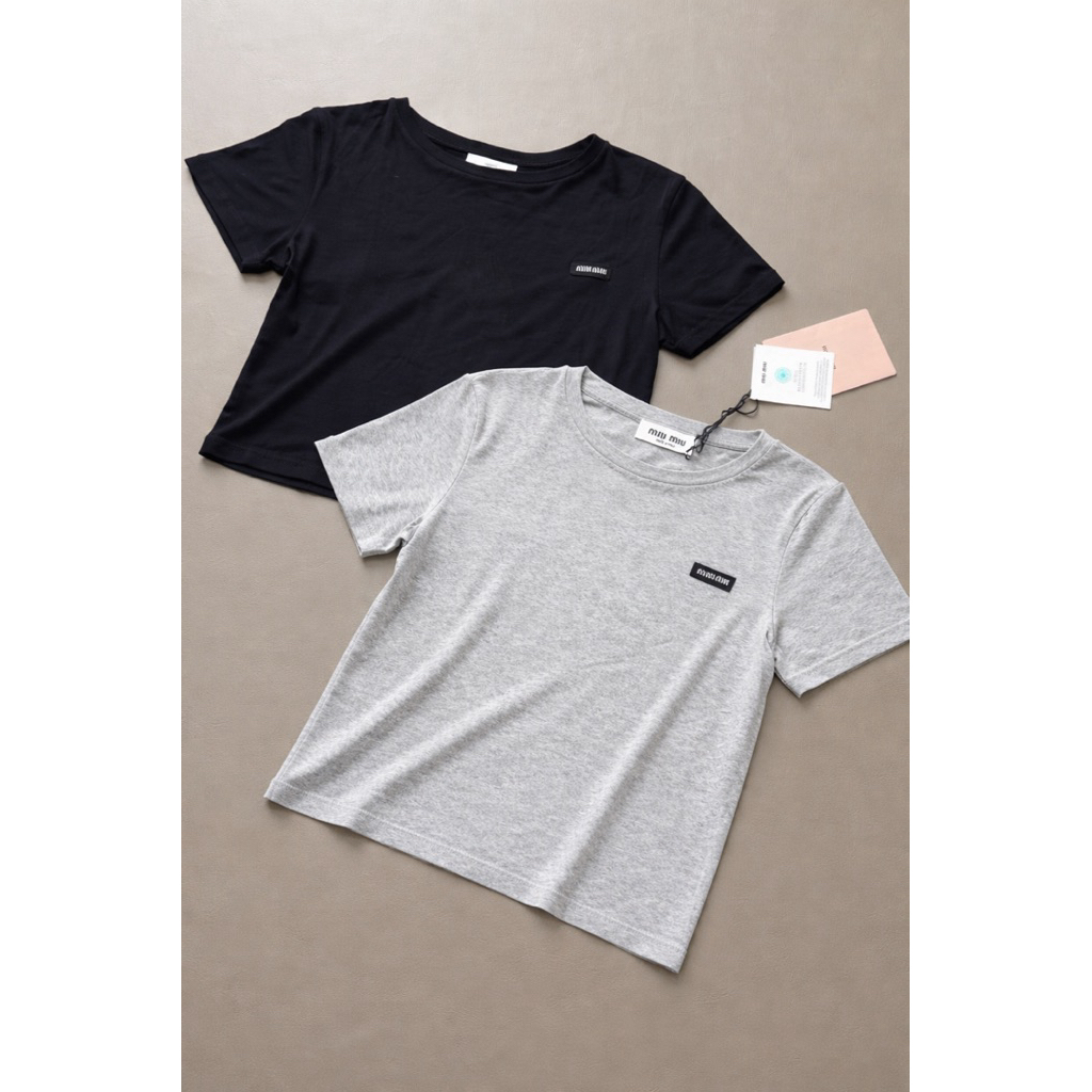 MIMIU Logo Embroidered Tshirt