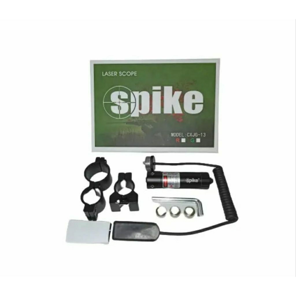 Laser scope spike nyala merah