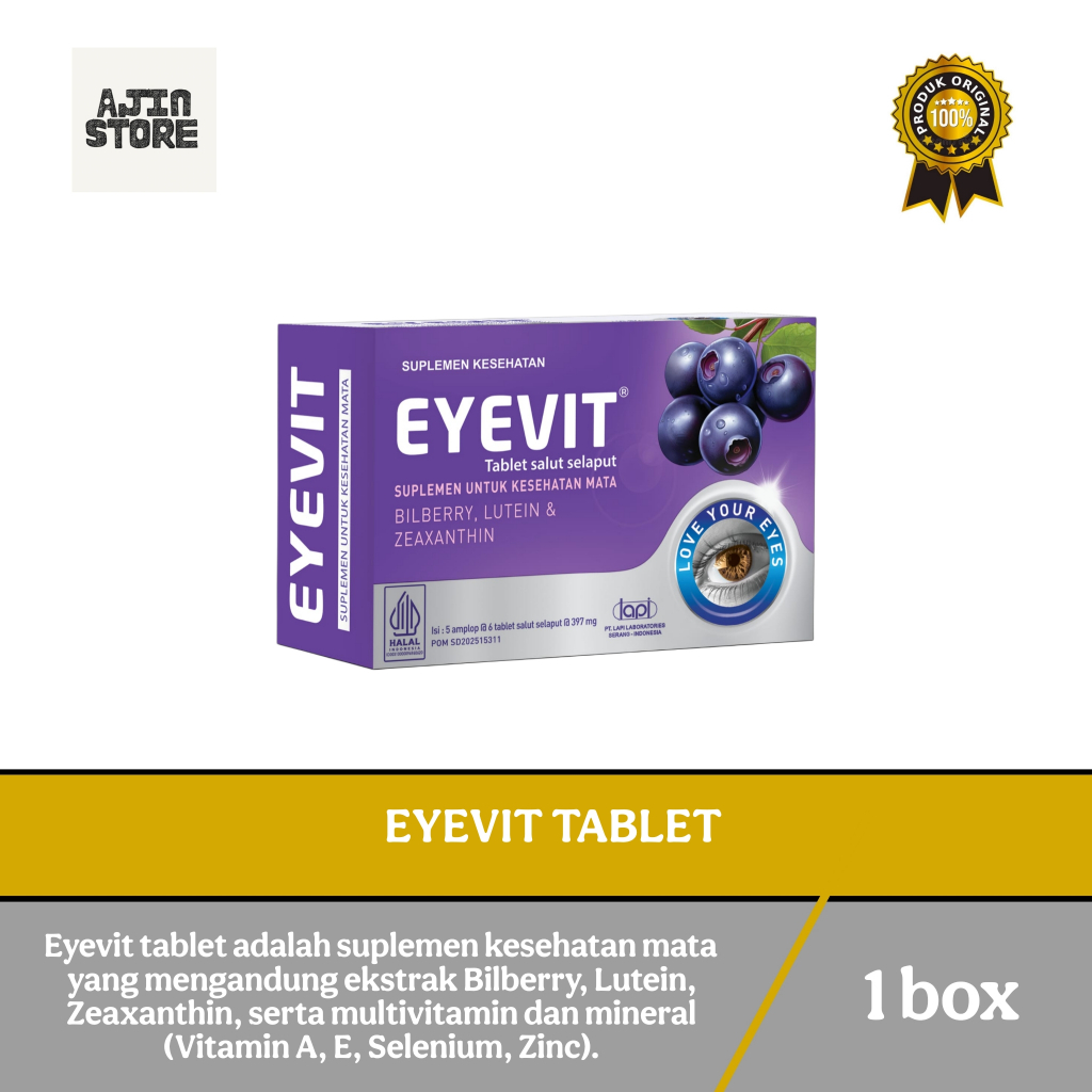EYEVIT TABLET 1 BOX SUPLEMEN KESEHATAN MATA