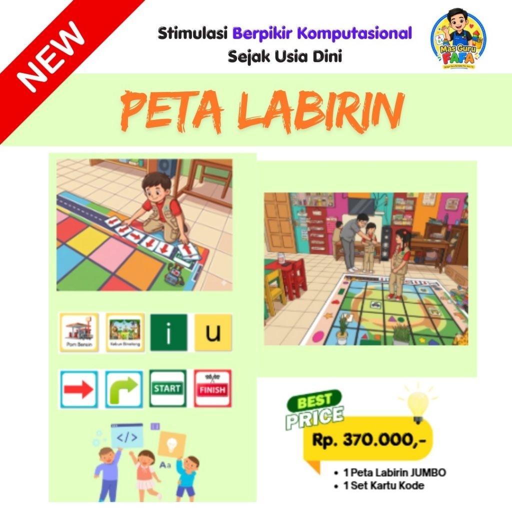 Peta Labirin UNPLUGGED CODING Anak PAUD