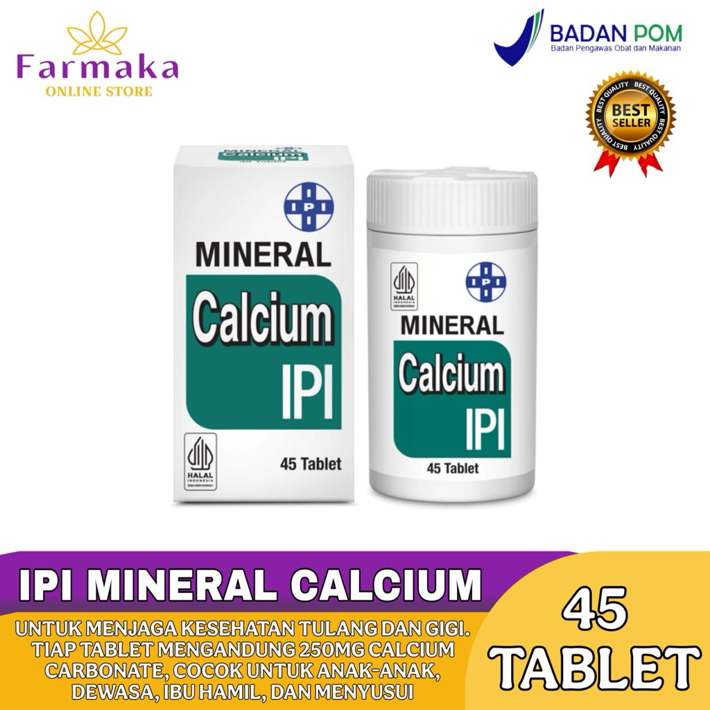 IPI Mineral Calcium _ Botol 45 Tablet