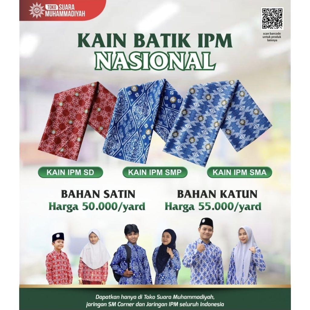 Kain Batik IPM Nasional SD Katun