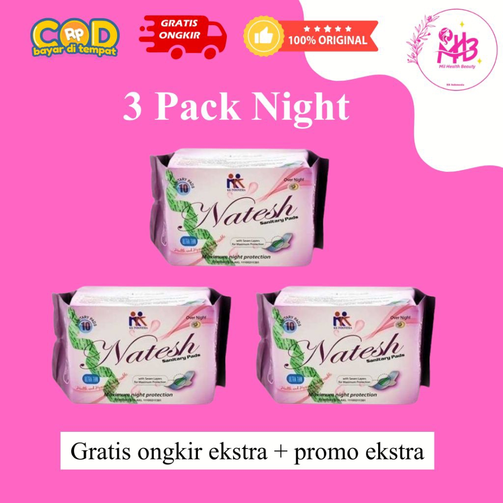 Pembalut Natesh Night 3 pak
