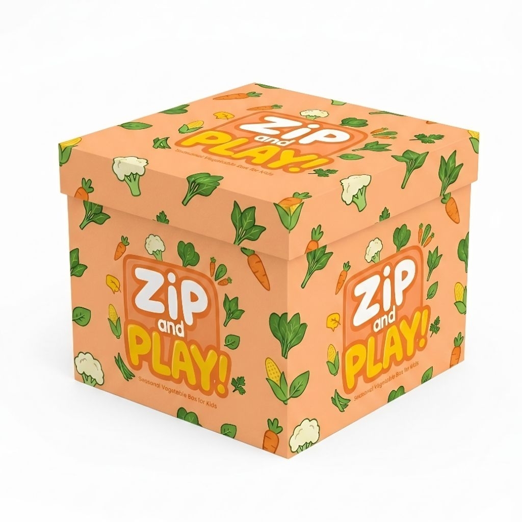 Zip & Play Learning Activity Box for Kids - Vegetables Series