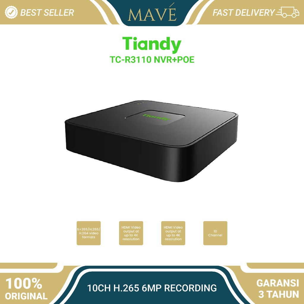 Tiandy TC-R3110 NVR+PoE