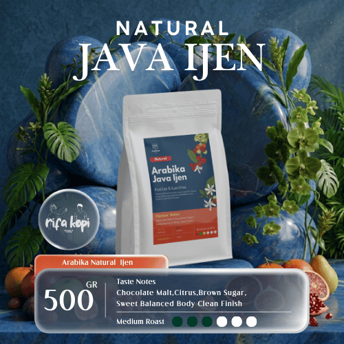 Arabika Java Ijen Natural biji matang | 500 Gr Roasted Beans