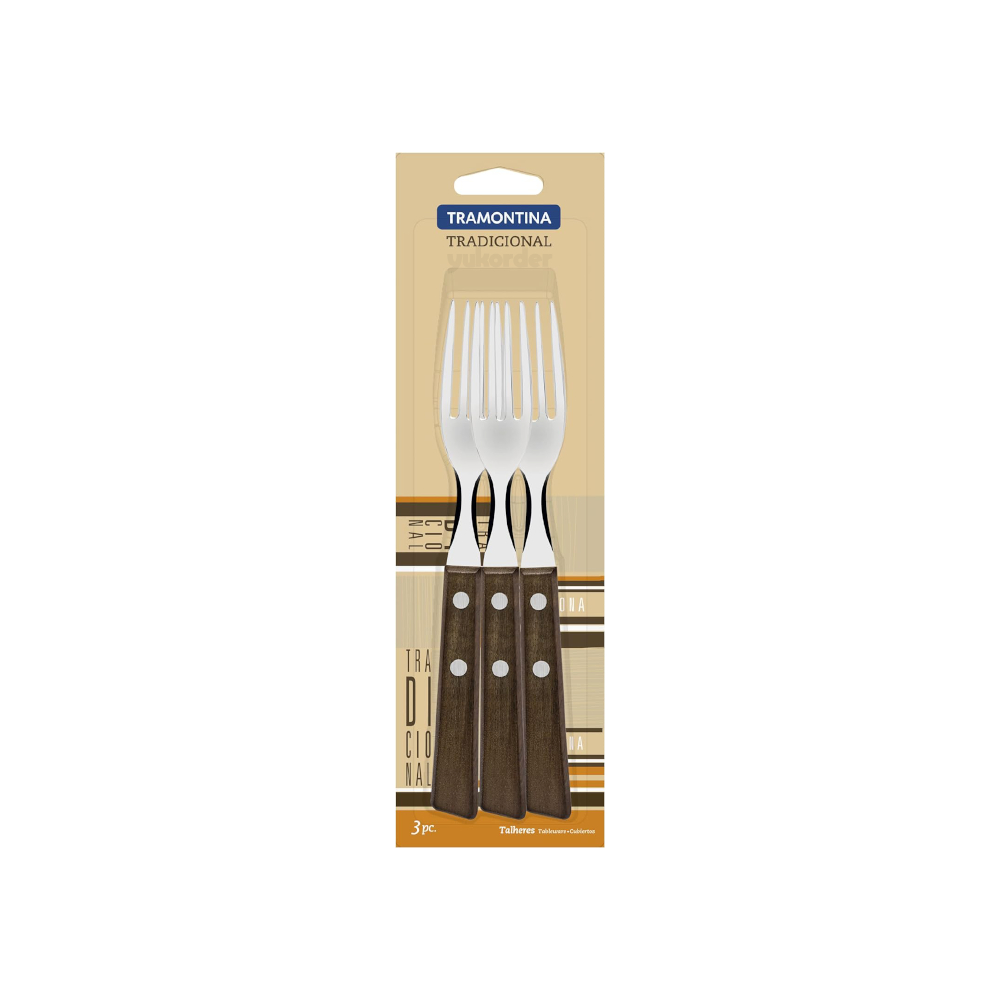 Tramontina - 3 Pcs Set Table Fork Traditional