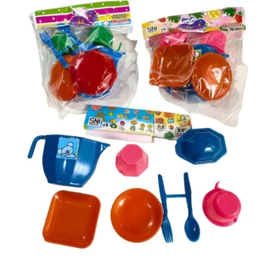 10 Pcs Teko Set dan Teko Cantik Mainan
