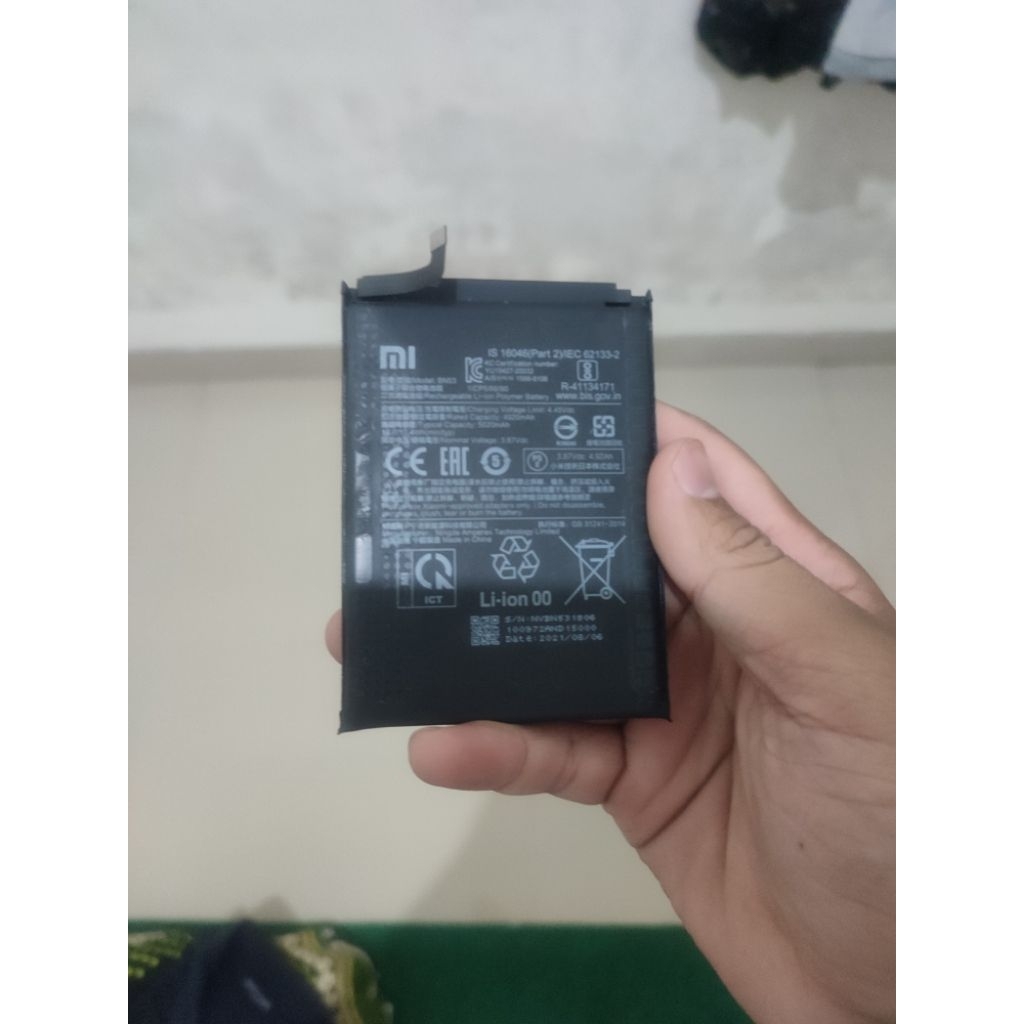 baterai ori copotan redmi note 10 pro