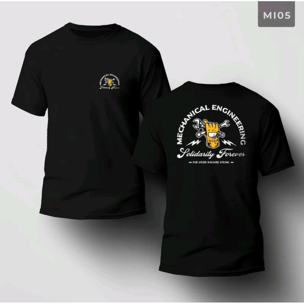 Kaos Mechanical Engineering Solidarity Forever DTF Kuning