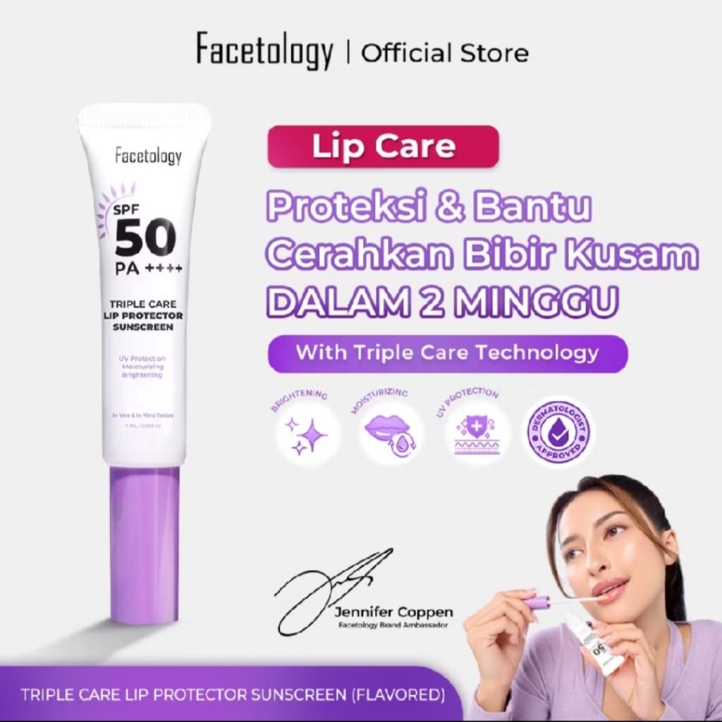 FACETOLOGY Triple Care Lip Protector Sunscreen 5Gr