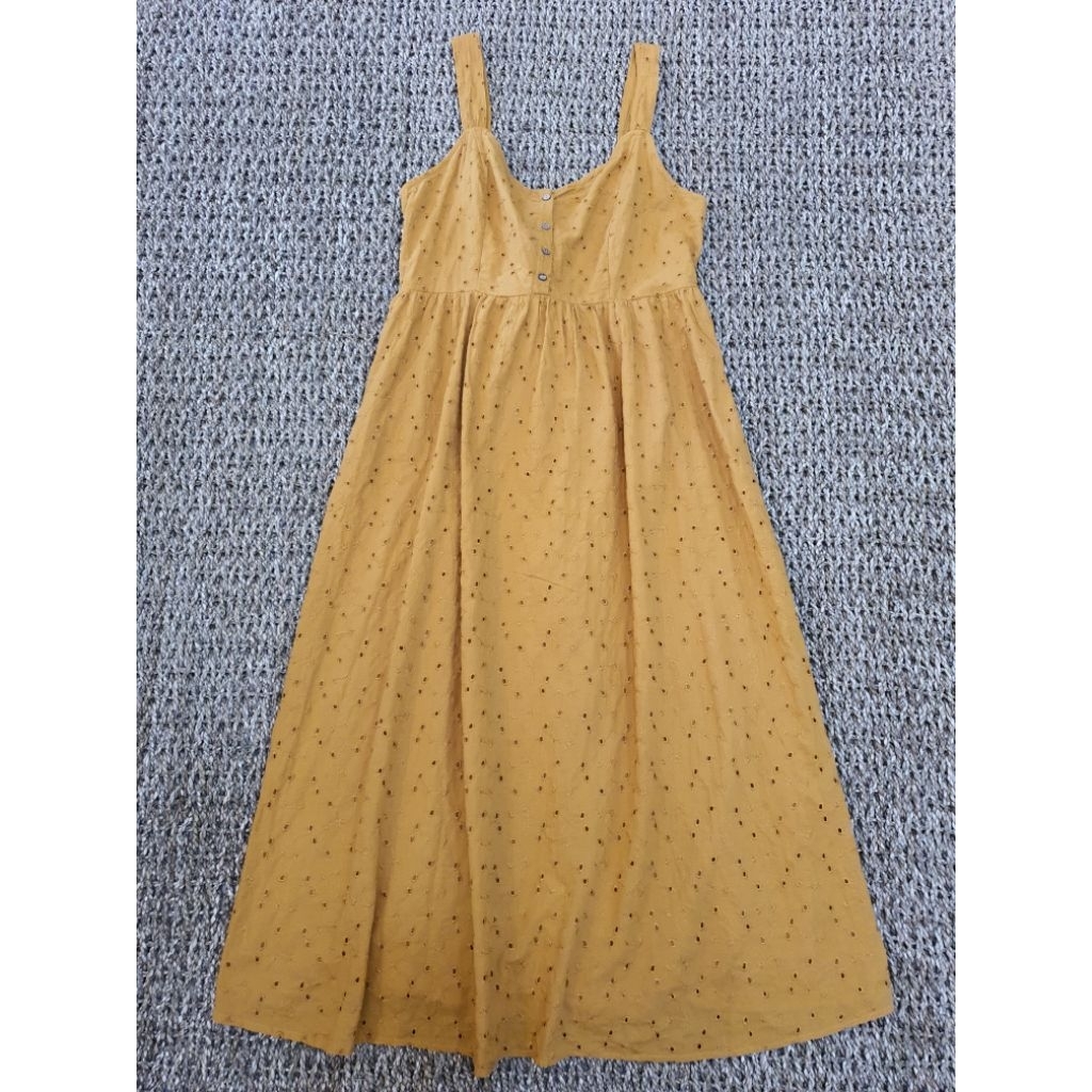 DRES KATUN WARNA MUSTARD
