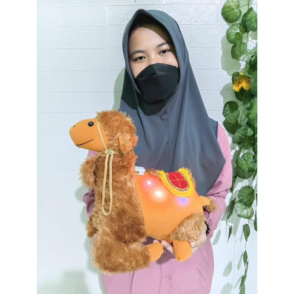 boneka unta pakai LED UK 40cm