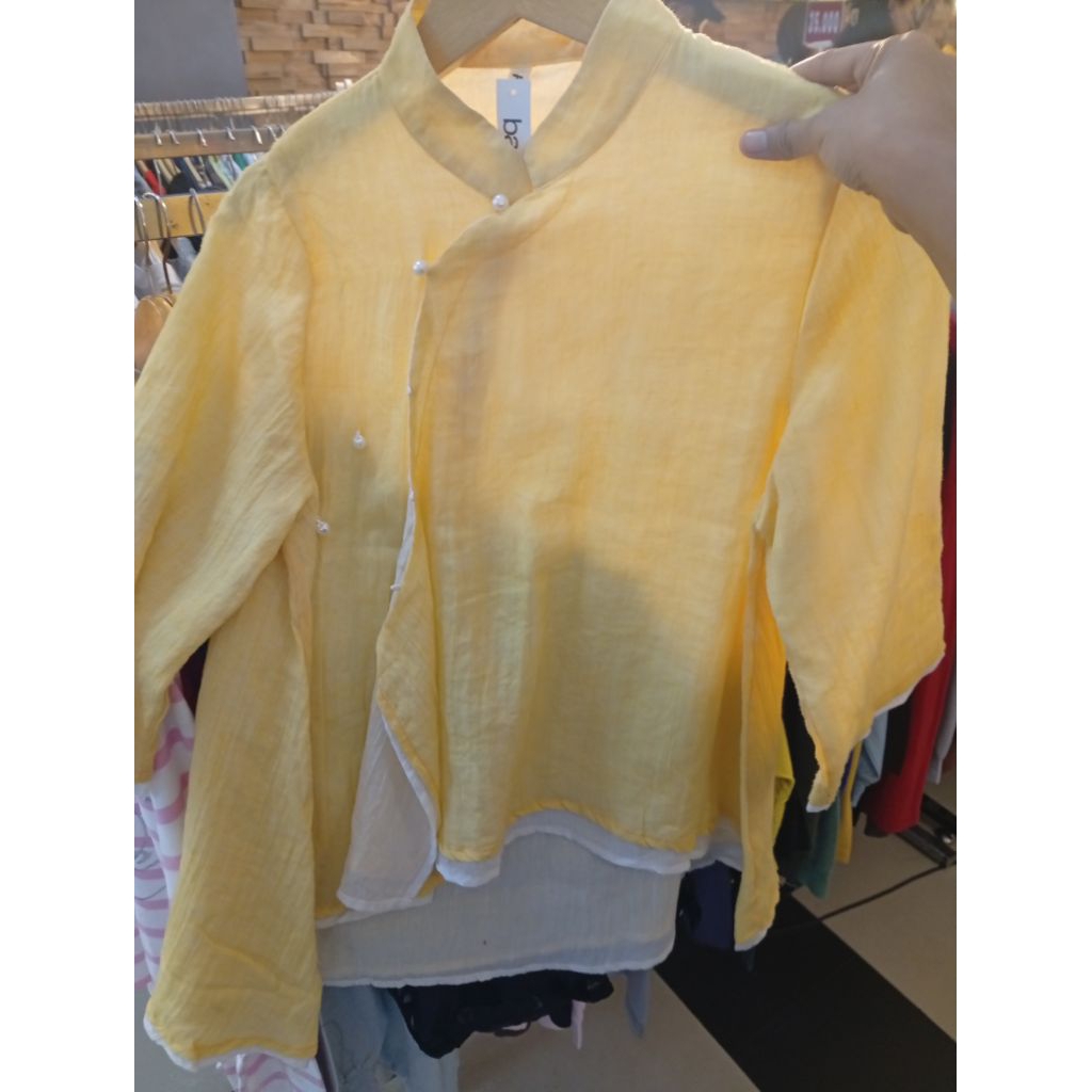 blouse kuning chongsam