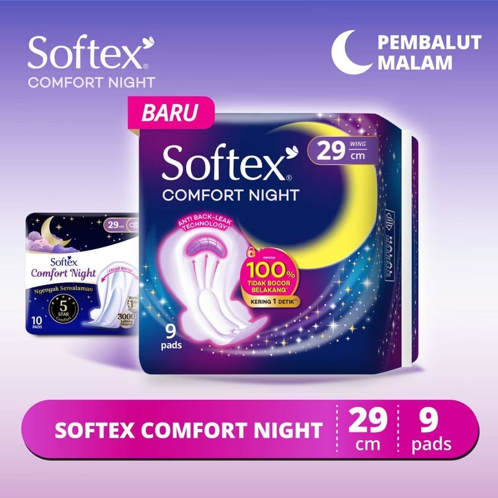 Softex Comfort Night 29cm 9 pads