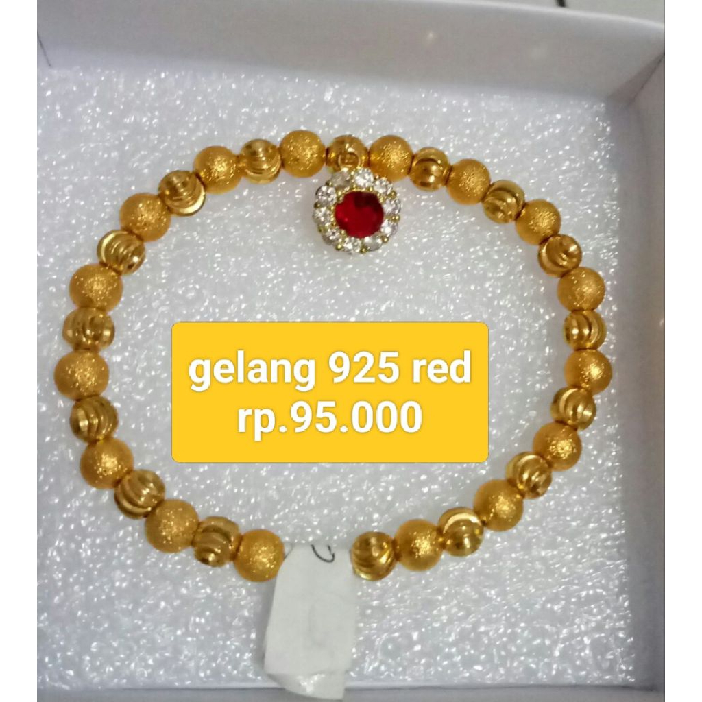 Gelang Bunga Permata Merah