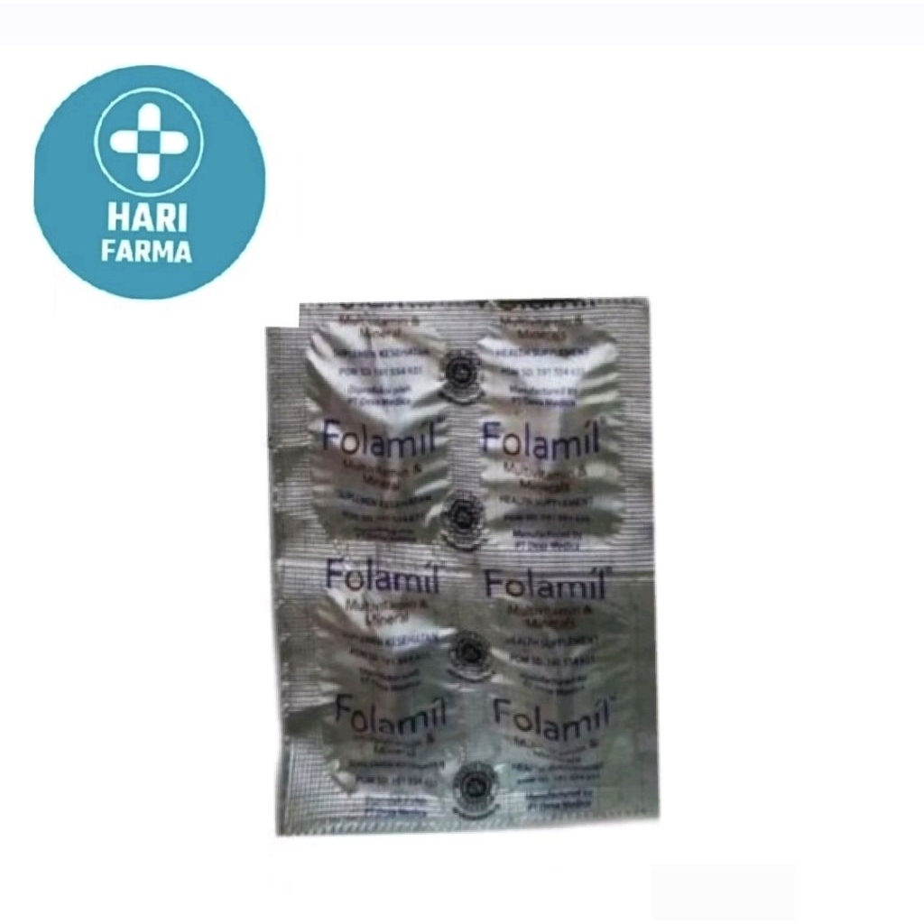 FOLAMIL 1 STRIP 4 KAPSUL SUPLEMEN IBU HAMIL
