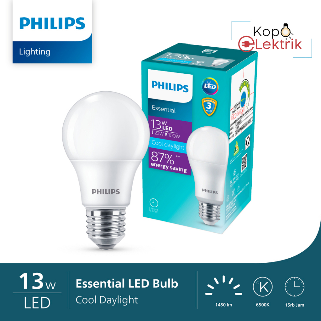 Philips Lampu Bulb LED Essential 13 Watt