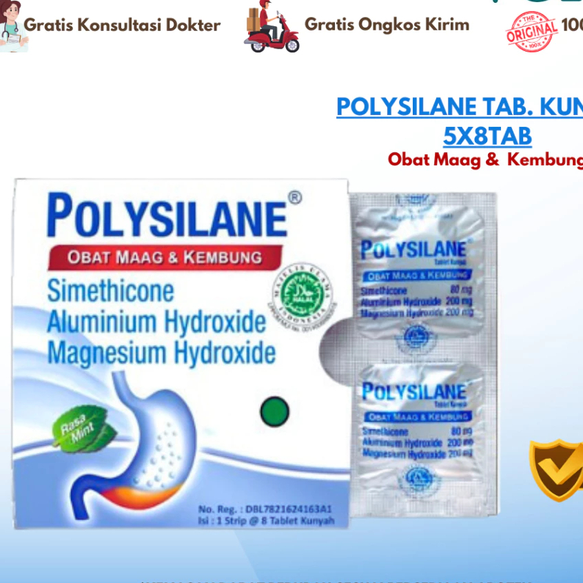 POLYSILANE 1 STRIP @ 8 TABLET KUNYAH