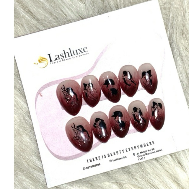 Press On Nail’s | Ombre Merah