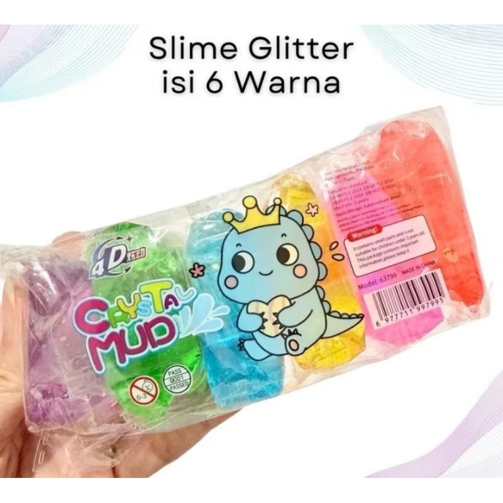 1 Biji Slime Glitter Crystal Mud