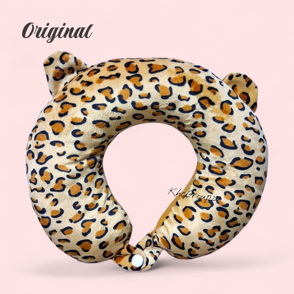 Bantal Leher Motif Leopard