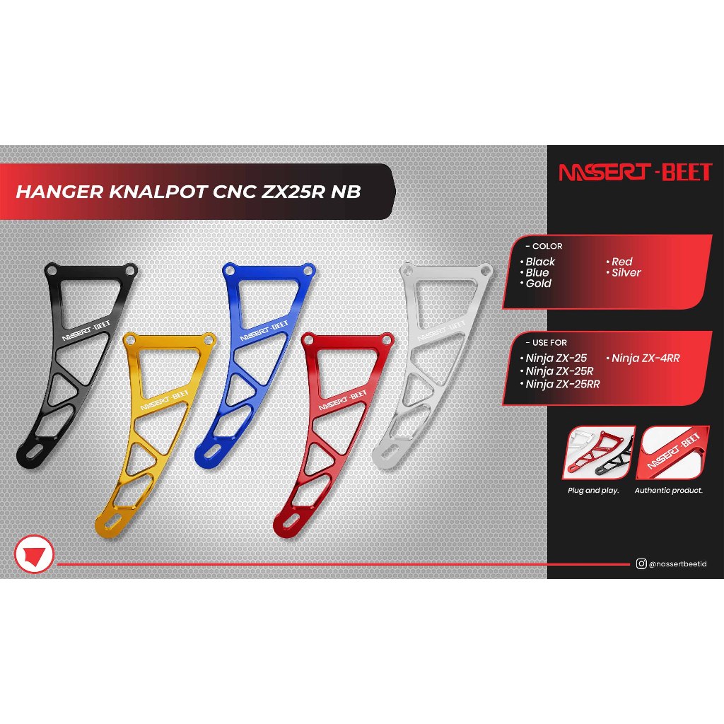 BRACKET KNALPOT CNC ZX25R NB