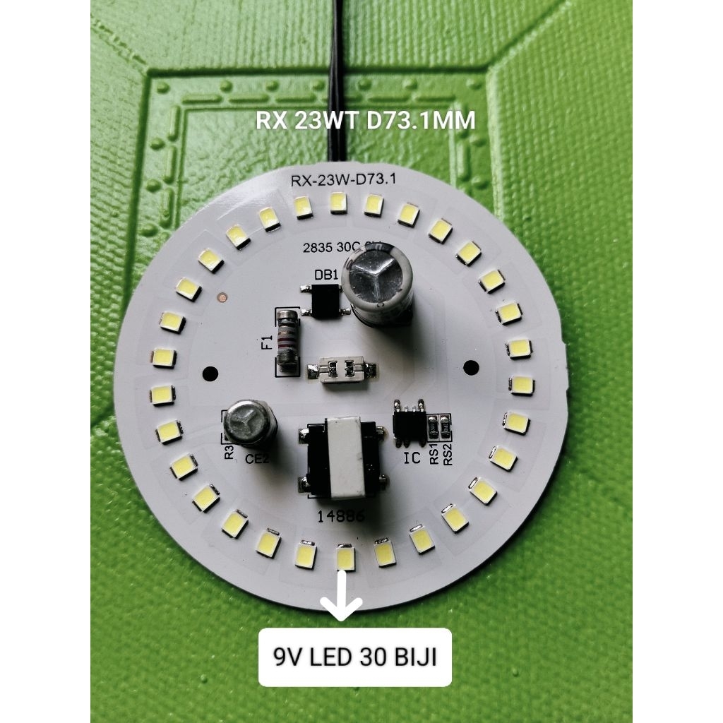 PCB LED AC RX 23 WT D 73.MM