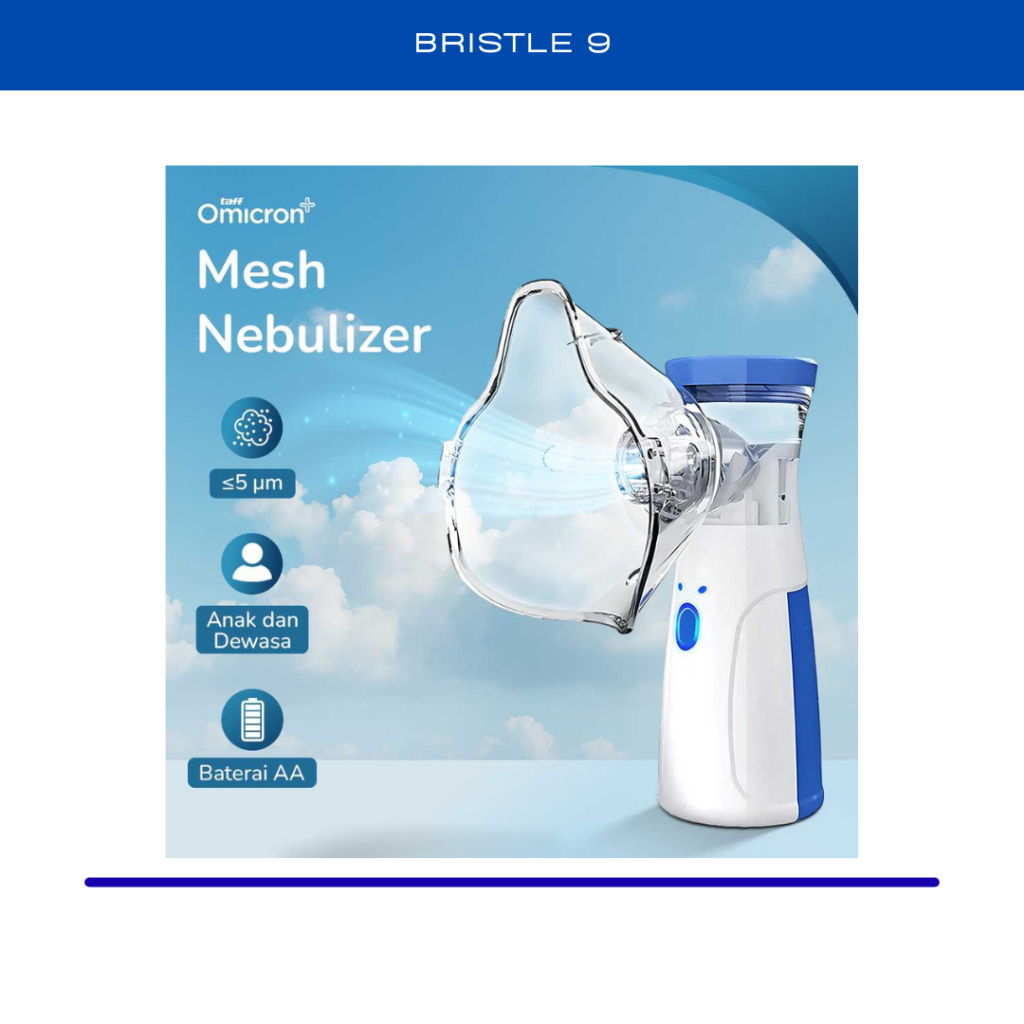 TaffOmicron Alat Terapi Pernapasan Mesh Nebulizer Portable - JSL-W302 Batre AA