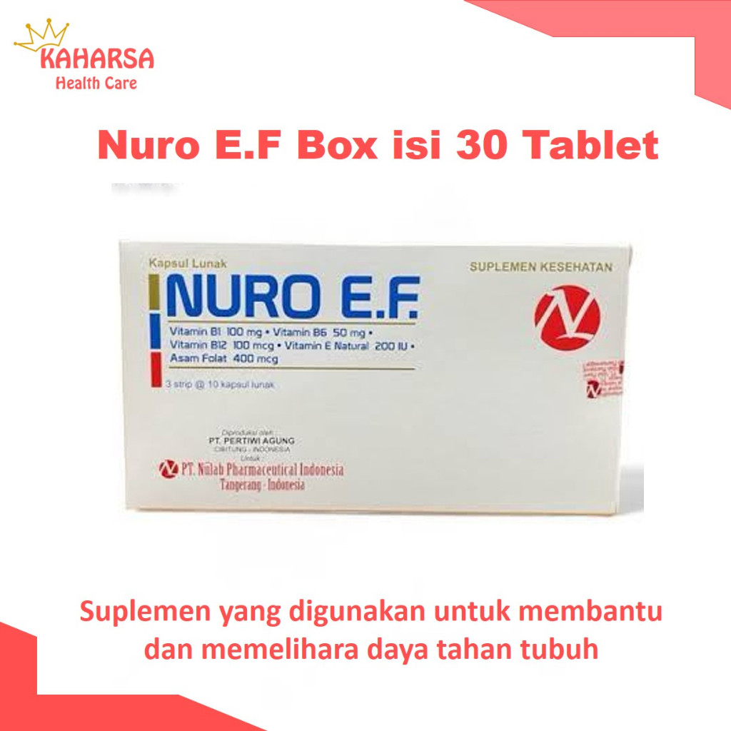Nuro E.F Box isi 30 Tablet Vitamin Suplemen