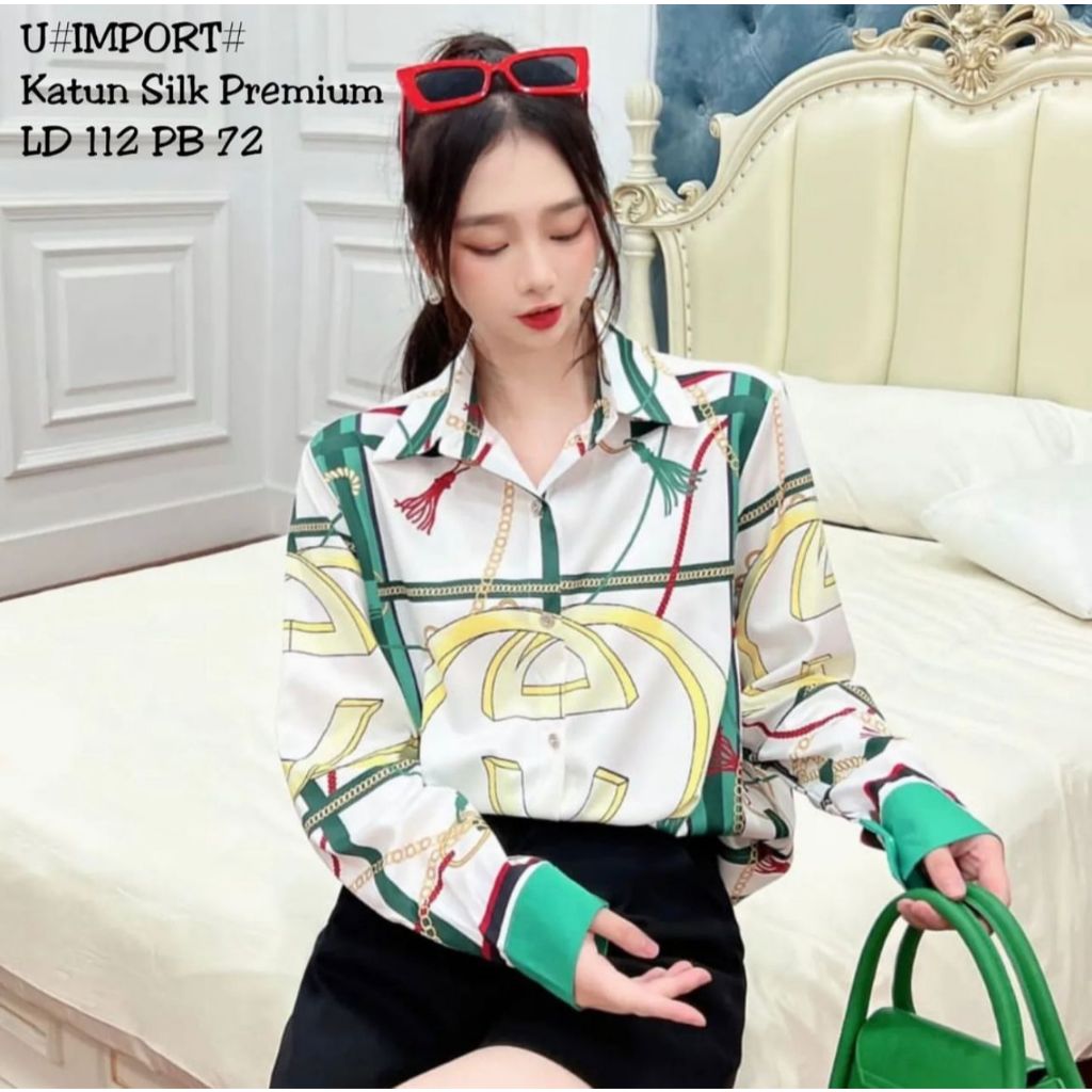 Kemeja Import Katun Silk