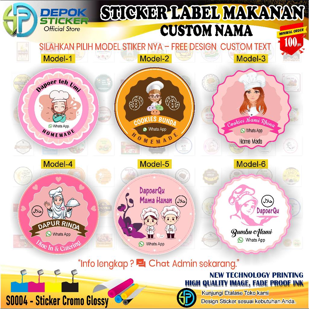 STIKER LABEL MAKANAN CUSTOM