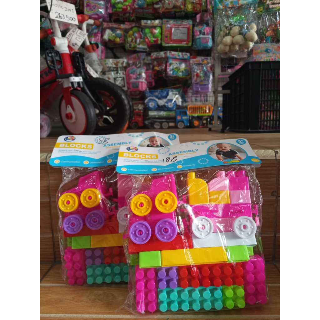 mainan anak blocks rumahh kipas lb10