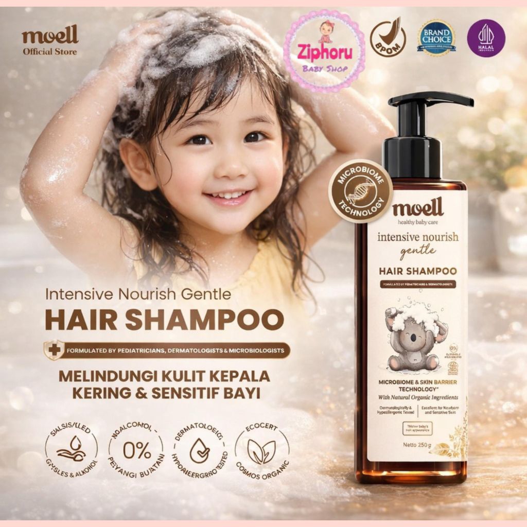 MOELL Shampoo Baby 185gr Bubbles Bubbles Everywhere