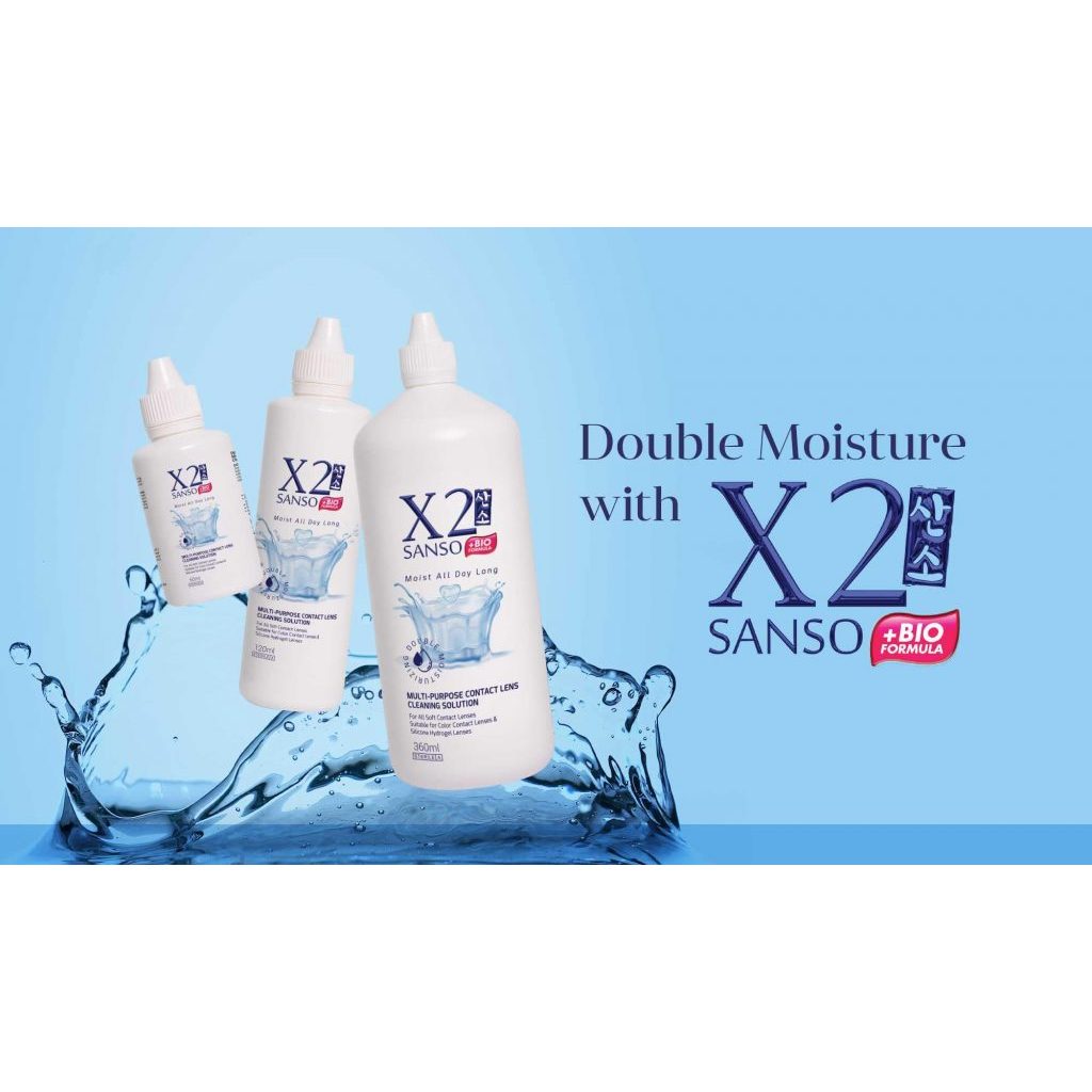 X2 Sanso + Bio Formula || Multi - Purpose Contact Lens Cleaning Solution