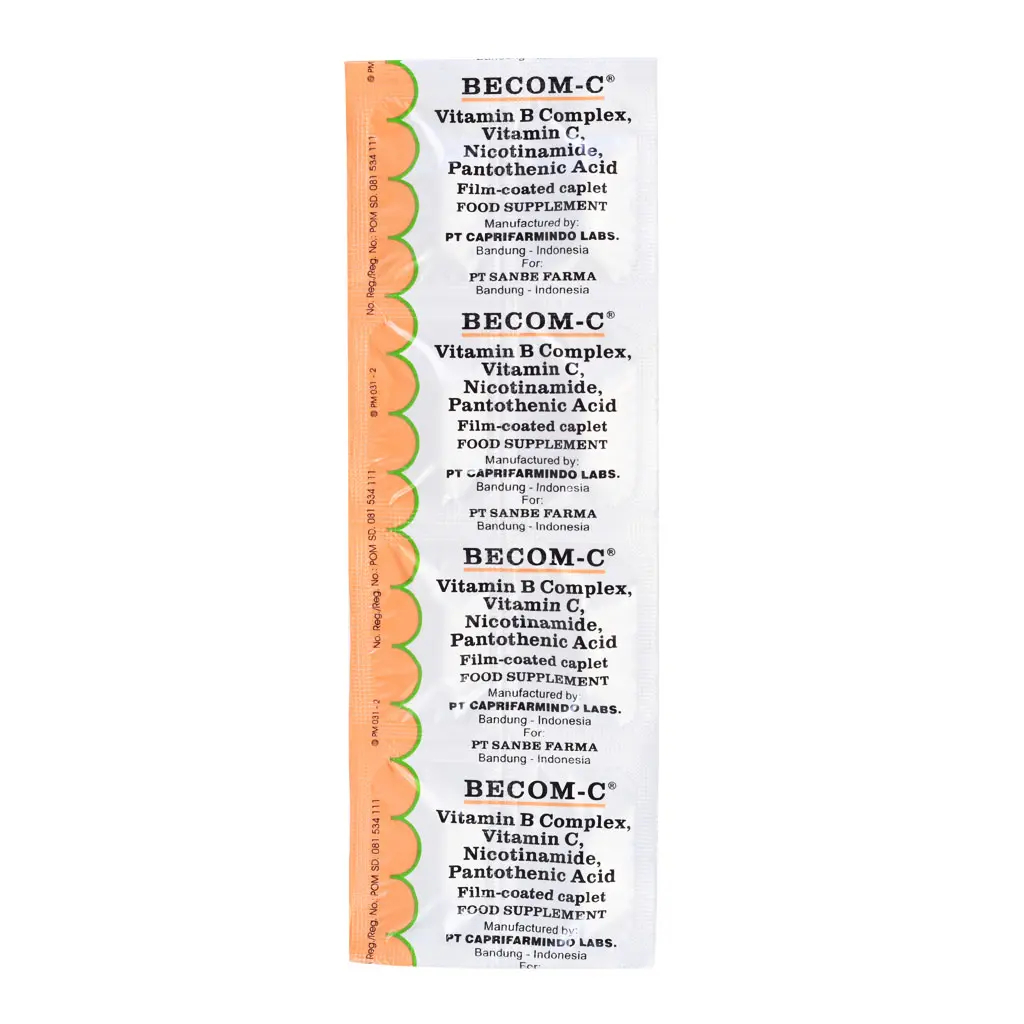 Becom-C Vitamin dan Suplemen 10 Kaplet